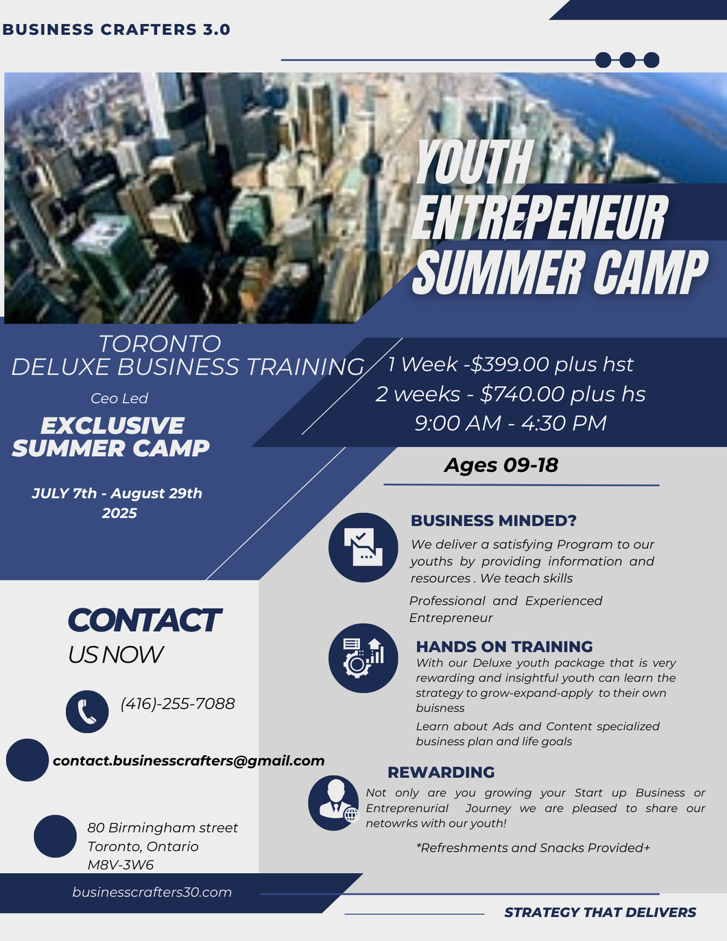 Youth Entrepreneurship Summer Camp -2 Weeks (Toronto)